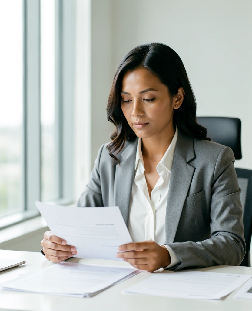 Profesional fokus di kantor